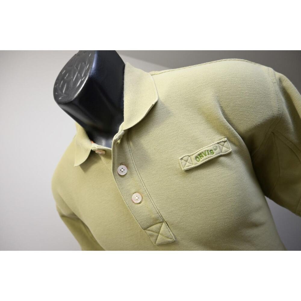 ORVIS Country Tackle Short Sleeve Green Rugby Golf Polo Shirt Mens Size Medium